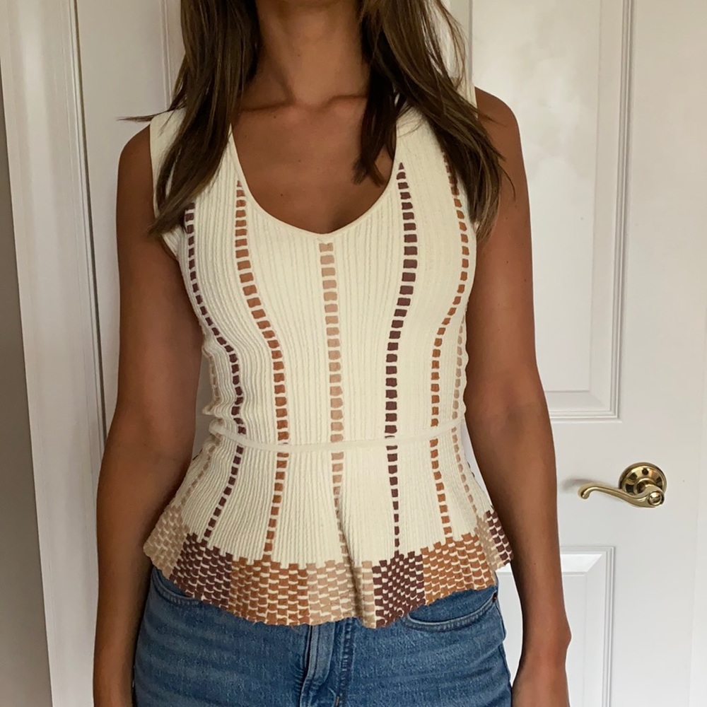 BCBG Knit Peplum blouse